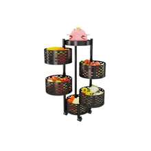 5Tier Kitchen Storage Rack HeavyDuty Metal Shelf Organizer With Wheels Adjustable Shelves For Pantry Cabinet And Countertop