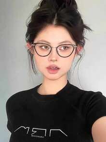 1 Kính mắt mèo phong cách retro vui tươi dành cho nữ - Màu đen cổ điển - Xem 3