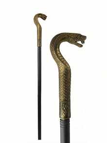 1pc Holiday Party Cosplay Prop Scepter Staff Accessory, Performance Costume Scepter, King Magician Staff, Thick Handle Style (Distressed Craft May Have Slight Imperfections, Normal Phenomenon), Halloween - Multicolor - View 5