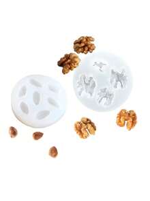 Khuôn làm món tráng miệng hạt dẻ mô phỏng Khuôn nến silicon hạnh nhân óc chó DIY Vật liệu trang trí nến thơm Thạch cao Nhựa Xà phòng Khuôn đúc xi măng Khuôn thủ công thạch cao - trắng - Xem 4