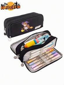 Personalized Customized Pen Bag And Stationery Box For Boys And Girls - Resistant To Dirt, Wash-Free, Large Capacity, Quality Pencil Box, Customized Photos/Names, Back-To-School Season, Back-To-School Supplies Gift For Mom Halloween Edit Back To School Campus Style Campus Style High School Supply Merry Christmas