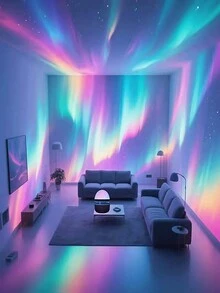 مشغل إضاءة القطب الشمالي، إضاءة ليلية ديناميكية تعمل بالطاقة عبر USB، تتميز بألوان متعددة للقطب الشمالي، وجهاز تحكم عن بعد، وتغيير اللون، مناسبة للديكور الداخلي وكذلك كهدايا لعيد الحب، عيد الميلاد، رأس السنة، وأعياد الميلاد، وهدايا عيد الميلاد للأولاد والبنات.