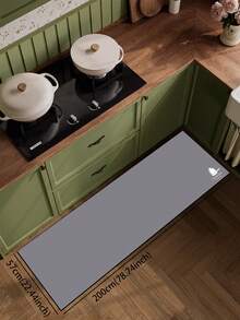 1入組矽膠廚房地墊，具有精緻的純色設計，防疲勞和緩衝，吸水快乾，底部有防滑橡膠，適用於廚房、浴室、門廳、洗衣間等場所，裝飾房間