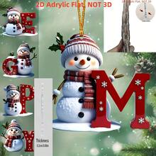 Christmas Tree Shaped Snowman Enamel Pendant - A-Z Letters - Ideal Decoration For Christmas, Valentine's Day And Thanksgiving | Multi-Functional Keychain And Backpack Charm, No Battery Required, 2D Flat Design, Suitable For All Seasons - Multicolor - View 4