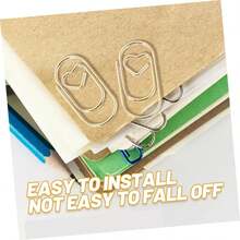 20/50/100/200 peças de clipes de papel em formato de coração dourado, pequenos mini clipes engraçados para escritório, escola, organização de mesa em casa, organização de arquivos, escola, escritório, marcadores de página multifuncionais de design doméstico, clipes em formato de coração coloridos para macaron, clipes de fichário criativos de metal