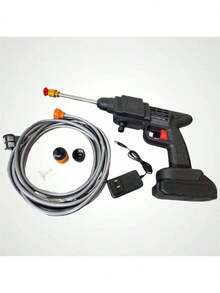 HuaTang Super Calidad Lavadora eléctrica portátil para autos con bateria, herramientas de jardín, herramientas de jardinería para el jardín - Negro - Ver 2