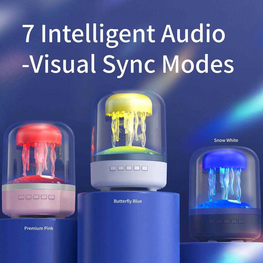 Jellyfish Design RGB Light Bass Speaker Small Plastic Loudspeaker With Dazzling Lights Max - Một cỡ - Xem 1