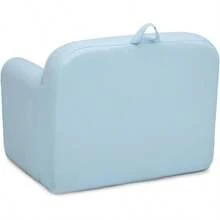 Silla cómoda infantil espuma azul pequeña mueble niños asiento lectura relajación sala juegos dormitorio liviana fácil mover diseño moderno colores vibrantes funda lavable independencia niños espacio personal - por defecto - Ver 7