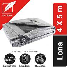 Lona con Sellado Térmico, Ideal para Campamentos, Jardinería, Industria y Hogar, Color Gris, 4 x 5 metros, Protección UV, Modelo 5491 : Herramientas y Mejoras del Hogar - 4x5 m - Ver 8