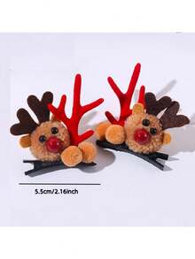 1 pieza Diadema navideña con cuernos, Pasador de pelo con bola de Navidad, Pinza de pelo con diseño de ciervo lindo para roles, vestimenta diaria, fiesta de boda, decoración del hogar, regalo de cumpleaños, decoraciones navideñas, decoración de habitación de invierno