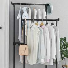 Nding Mobile Clothes Rack For Hanging Clothes, Home-Use With Wheels, Clothing Storage And Organization Rack, Indoor Floor-Standing Bedroom Clothes Rack, Single-Rod And Double-Rod Simple Telescopic Mobile Drying Rack, Suitable For Room Use, Home Life, And Recommended As A Good Home Product - Multicolor - View 1