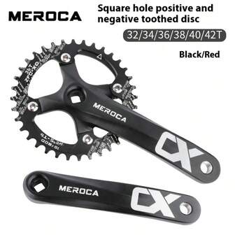 1 件 MEROCA 山地自行车链轮 104BCD 方孔曲柄组 8/9/10/11 速正/负齿修改单链轮，自行车曲柄组和链轮