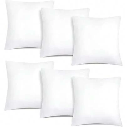 Relleno de Cojín de Fibra Hueca Siliconada de Alta Recuperación 2/4/6 Unidades, Suave, Mullido, Antialérgico. Cojín Decorativo para Casa, Dormitorio, Salón o Coche