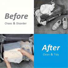 5 pièces Ensemble organisateur de chaussures de voyage - Sacs de rangement transparents de haute qualité, facile à emballer