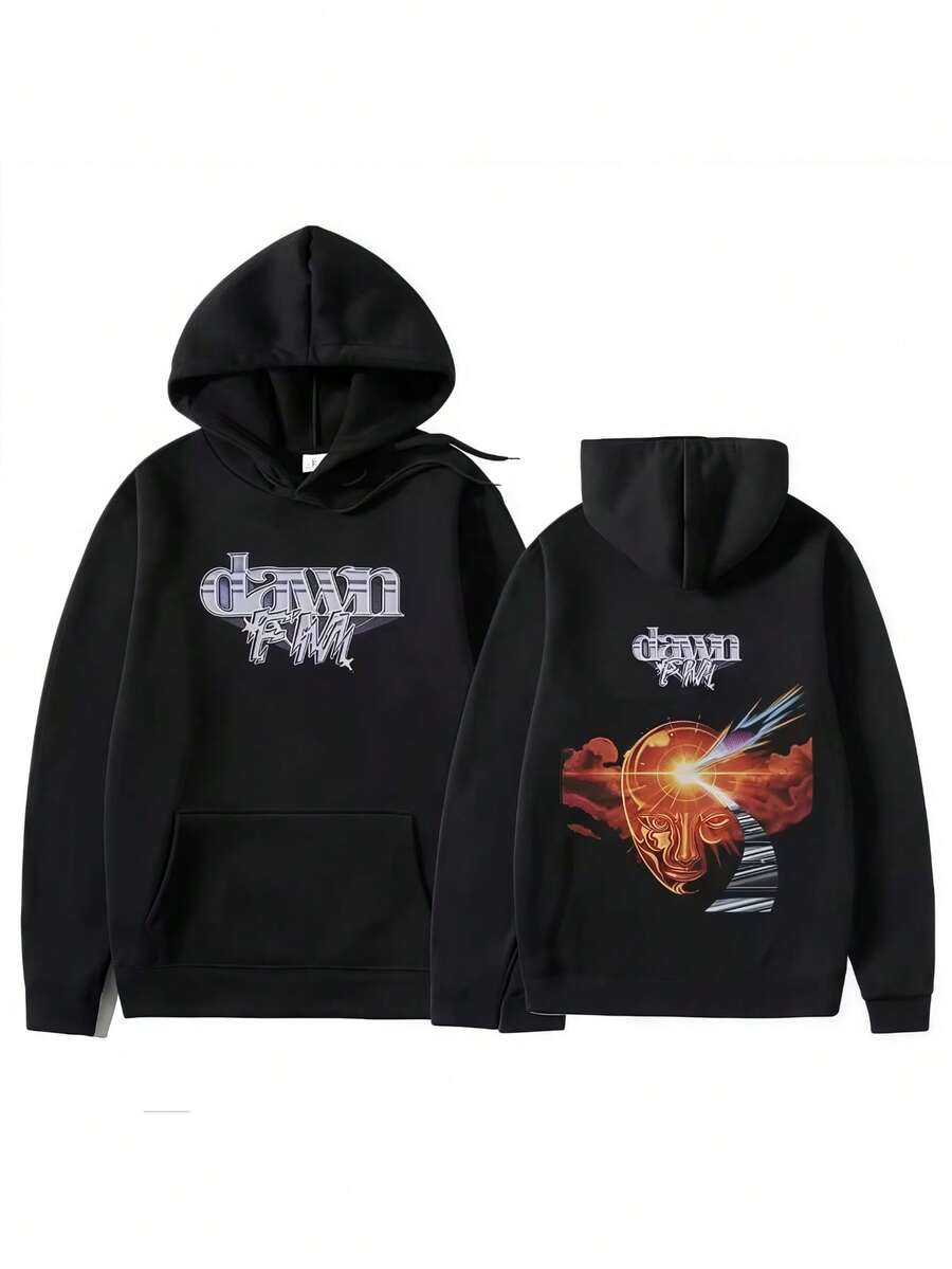 After Hours Til Dawn Fm Music Album Women Men Hoodie Cotton Sweatshirt Pullover Hip Hop Rock Top Clothes Singer The Weeknds Hoody (2) - Black - View 1