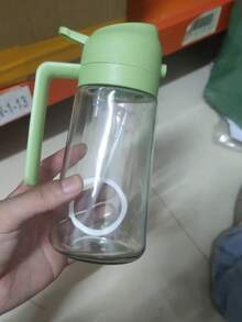 1pc 470ml Kitchen Reusable Oil Sprayer Bottle, High Pressure Oil Mister Dispenser, Glass Oil Sprayer Bottle For Cooking, Baking, Salad, Grilling, Kitchen Tool (Random Style & Color)