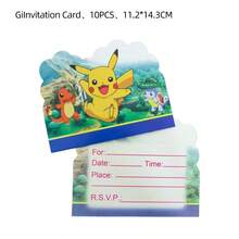 20 SZTUK. Kartka okolicznościowa z kreskówkową grafiką, jednostronicowe zaproszenie na przyjęcie urodzinowe dla dzieci, materiały ślubne.