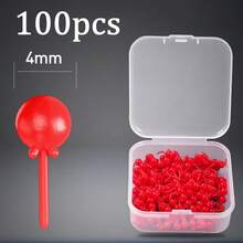 100/200pcs Reusable Soft Tail Dynamic Reverse Bottom Fishing Lures - Red - View 8