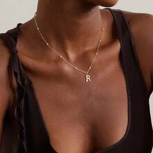 Personalized Initial Necklace For Women, Dainty A-Z Pendant Charm - r - 查看 8