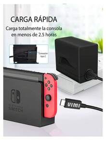 Cargador Compatible Con Switch Lite Y Tabletas - Negro - Ver 4