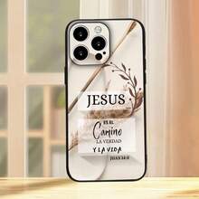 Simple Jesus is the Way Truth and Life John 146 Print All-Black Phone Case for Phone17 Pro MAX/11/12/13/14/15/15 Pro/15 Plus/15 Pro Max/X/XS Max/XR/11 Pro/12 Pro/13 Pro/14 Pro/12 Mini/13 Mini/11 Pro Max/12 Pro Max/13 Pro Max/14 Pro Max/14 Plus/6/6s/6 Plus/7/8/16 Pro/16 Plus/16 Pro Max  Galaxy A54/A14/A12/A13/A15/A32/A33/A24/A52S/S20/S21/S22/S23/S24/S23 Plus/S24 Ultra/S25/A15/A33/A23 Android phone case, essential for daily commuting, MagSafe support, less yellowing, Halloween gift, Virgin Mary Day sticker image UV printing, Independence Day gift, Christmas wallpaper image UV printing, Valentine's Day gift, Birthday gift for friends and family - Negro - Ver 6