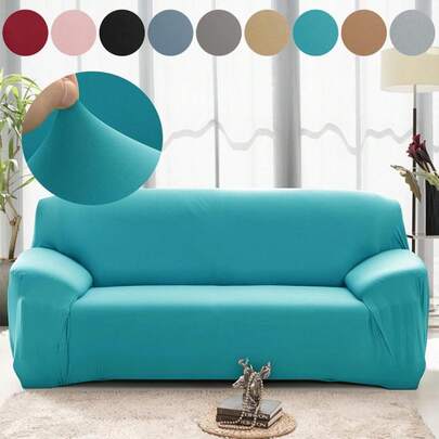 Solid Color Couch Cover, 1 Count Soft Comfortable Sofa Slipcover, Sofa Protector For Home Living Room, Universal Sofa Protector, Sofa Protector For Office Home Decor