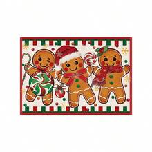 1/4/6 pezzi Tovaglietta natalizia, tovaglietta con stampa di albero di Natale, fiocco di neve e campana, tovaglietta antiscivolo e isolante per tavolo da festa natalizia, decorazione per feste, ristoranti e cucina, regalo di Natale raffinato