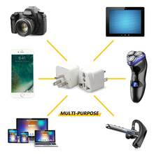 2pcs Universal Adapter, Europe To USA Plug Travel Adapter (White)