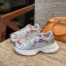 Red Niche Chunky Sneakers For Women, 2025 Summer New Versatile Student Campus Style Lightweight Casual Shoes, - Red - View 11