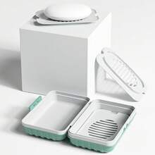 ón de Viaje, Bandeja deón de Baño Portátil con Bandeja Adecuada para Baño, Gimnasio (Gris) - Azul - Ver 6