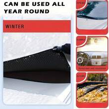All-Season Vehicle Snow Shield Cover - Multi-Layer Frost Protection, Sun Shading, Windshield Protector, Fits Cars, Trucks, SUVs - Suitable For Most Vehicles, Winter Vehicle Protection, Fashionable Car Cover, Durable Car Cover For Winter, Large Magnetic Anti-Frost Cover, Side Window Anti-Frost Cover, Oxford Cloth - High Strength, - Easy Installation - Black - View 5