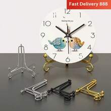 1pc Iron Display Rack, Metal Easel Frame, Gold Color Small Iron Art Display Stand, Can Display Cards, Cookies, Decorative Plates, Artworks