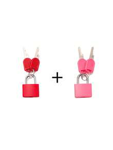 1pc/10pcs Mini Colorful Padlocks With Keys, Zinc Alloy Body And Plastic Shell, Suitable For Luggage, Backpacks, Gym Lockers, Travel Bags, Classrooms, And Other Storage Purposes
