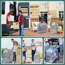 QICHEN 20 Bolsas de Mudanza Resistentes Grandes, Bolsas de Almacenamiento Extragrandes Resistentes, Peso portador 25KG - 1 - Ver 3