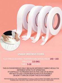 1 件双面熨烫卷边胶带，强力粘合热粘合胶带，熨烫热熔网，用于服装修改、裤子、牛仔裤、裙子 - 彩色 - 查看 7