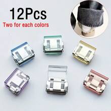2/4/8/12/20/30pcs Shorten The Pants Legs With Invisible Fixing Clips, Prevent Dragging At The Bottom Of The Pants Legs, Hide The Buckle Leg Closure Device Without Seams, Prevent Pants Legs From Dragging The Floor, Suitable For Jeans And Pants, Waterproof, Portable
