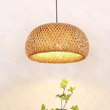 1 Stück eleganter Bambus-Lampenschirm, modern, warmer goldener Ton, strapazierfähiges Material, geeignet für Wohnzimmer, Arbeitszimmer oder Teeraum Dekoration (ohne Lampensockel und Verkabelung), Bambus-Lampenschirm mit warmer Atmosphäre