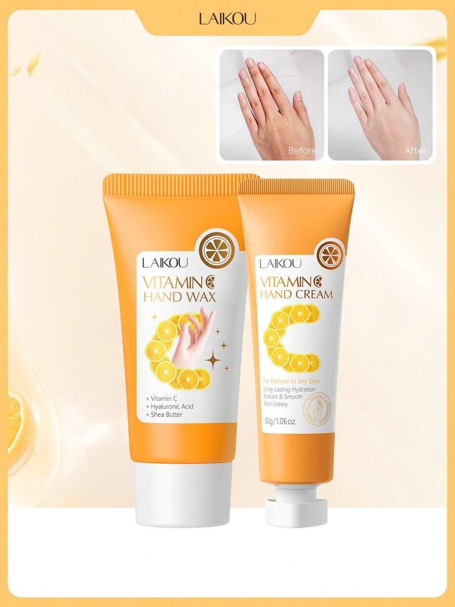 LAIKOU 1套莱寇维生素C保湿修护护手霜30克+维生素C护手蜡50克,抗皱美白护手霜,适合女性、母亲、妻子、姐妹、青少年、女友使用,是旅行、露营、徒步、登山、户外SPA及其他户外活动的理想之选,也是送给女友的贴心礼物。 - 2pcs - 查看 1