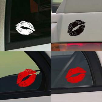 1 Stück sexy Lippen-Aufkleber, wasserfester Aufkleber, Knutschfleck-Aufkleber für Auto und Motorrad Heckscheibe, Seitenfenster, Karosserie