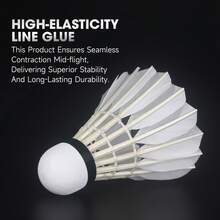 Kunli Badminton Shuttlecocks 12-Pack (All Round Feather) Duck Feather With Great Durability Stability And Balance,Suitable For Professional Competition Or Training Indoor Sports - Speed: 78 - 查看 5