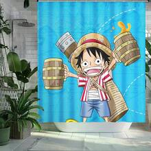 1pc One Piece Bathroom Curtain Decoration, Bathroom Shower Curtain, Suitable For Home, Hotel, Washable Curtain, Machine Washable Polyester, Suitable For All Seasons, Bathroom Partition