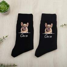 Custom Photo Socks, Face Socks Personalized Pet Socks, Custom Dog Socks, Mothers Day Gifts, Cat/Dog Dad Gifts, Dog Face Socks, Pet Lovers Gift Personalised Socks, Custom Face Sock, Any Photo Socks, Pet Face Socks, Funny Pet Gift, Dog Face Socks, Gift For Dog Dad, Cat Socks, Gift For Dog Mum, Custom Dog Socks, Dog Dad Gifts, Gifts From The Dog, Father's Day Gifts - Multicolor - View 3