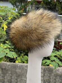 Winter Hat Fox Fake Fur Headband Without Brim For Women Fur Thickened Hollow Top Fur Warm Hat Hat Ring Without To Warm Accessories - Multicolor - View 14