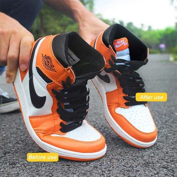 Breathable Shoe Crease Protectors With Original Shape Retention Technology, Adjustable Spikes & Air Vent Design, Wrinkle Prevention For High Top Sneakers, Universal Shoe Care Solution For Daily Use (1Pair Random Color)