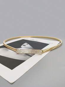 1 قطعة سلسلة معدنية قابلة للتمدد بتزيين من الراين للنساء، مناسبة للفساتين والمعاطف، مناسبة للارتداء اليومي في الصيف والمدرسة والخريف وعيد الهالوين