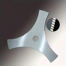 3T Tooth Alloy Mower Blade | Stainless Steel Forged For Aggressive Cutting (For Grass And Shrubs) | Gasoline Engine Accessories | Anti-Chipping Reinforced Design | Quick-Change Tool For Garden Machinery