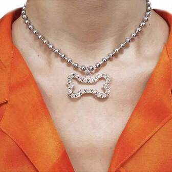 Gothic Subculture Retro Bone, Thorn & Clavicle Chain Necklace, Unique Personalized Accessory