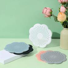 1/3 piezas Filtro de drenaje de piso de baño con diseño floral - Protector de drenaje de ducha anti-obstrucción, colector de cabello y residuos de jabón fácil de limpiar, extiende la vida útil del tubo de drenaje - Protector de drenaje de piso de baño y cocina, material de diseño de moda, accesorio de baño