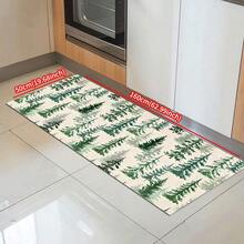 1pc Christmas Doormat, Drainage Mat For Kitchen, Living Room, Entryway, Balcony, Home Decor, Anti-Slip, Suitable For Cafe, Bar, Holiday, Party, Bedroom, Bathroom