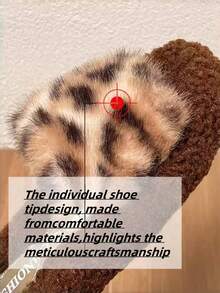 Pantuflas de leopardo de peluche, pantuflas de interior suaves y cómodas con suelas gruesas para mujer, pantuflas de peluche para el dormitorio, pantuflas de peluche de moda para mujer, pantuflas de peluche y piel sintética de leopardo con suelas de PU, cómodas pantuflas de interior, pantuflas de peluche beige para el hogar, nuevos zapatos de moda beige, pantuflas de peluche y piel sintética, cómodas pantuflas de piel sintética para mujer, pantuflas de interior casuales y abiertas de dedo para mujer - Beis - Ver 3